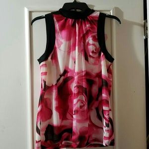 Rose print blouse